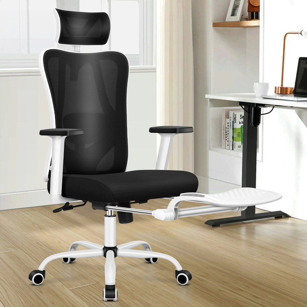 Alfordson Ergonomic Executive Mesh Office Chair Black White