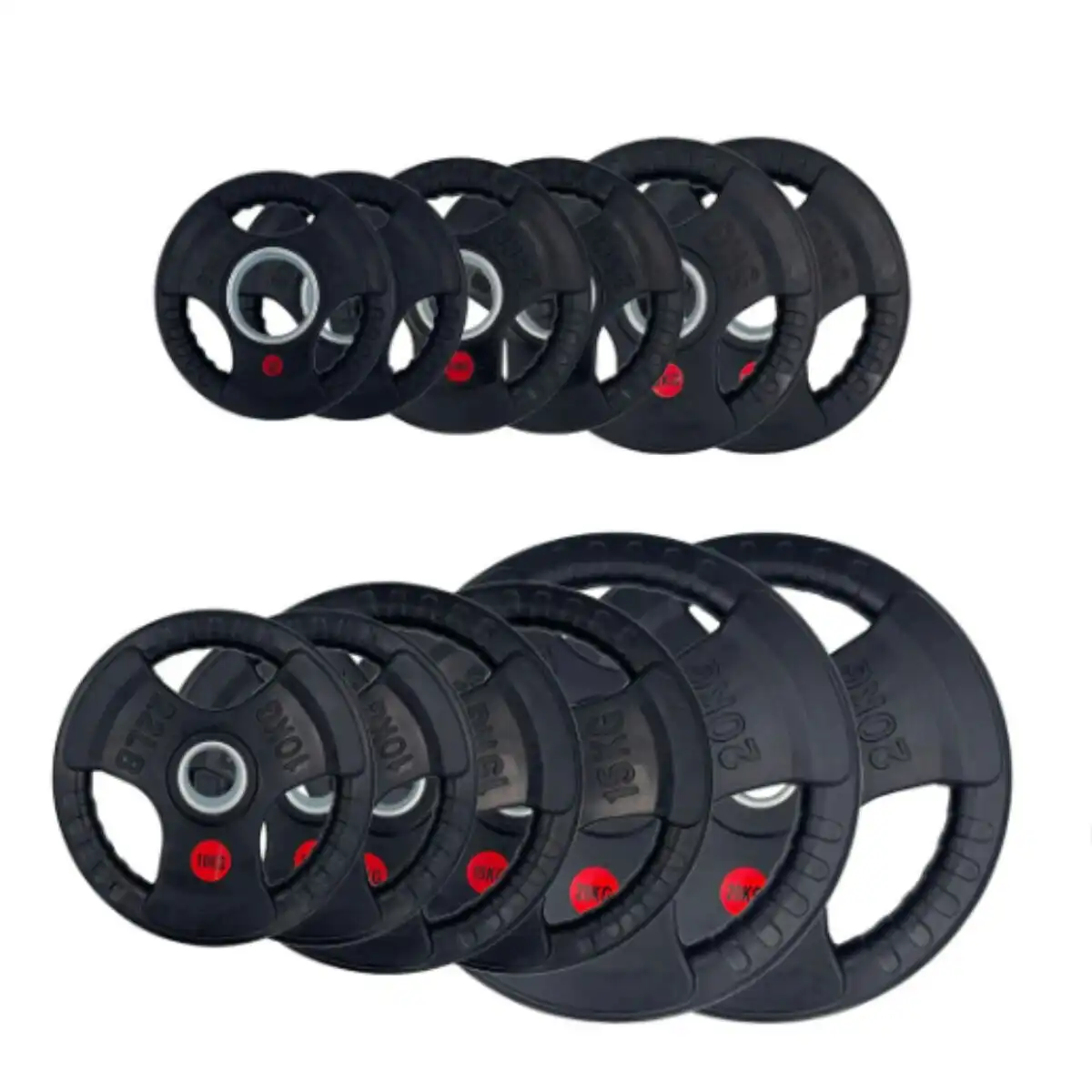 Insource Tri-Grip Rubber Weight Plates 107.5kg Package