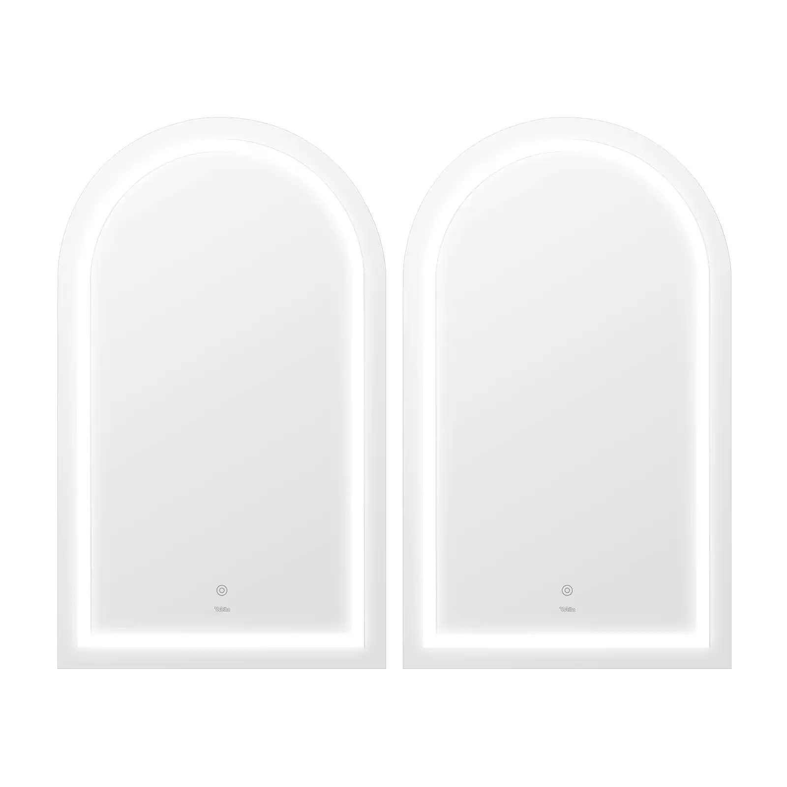 Welba 2PCS 1000x600mm LED Arched Bathroom Mirror Anti-fog Makeup Makeup Mirrors