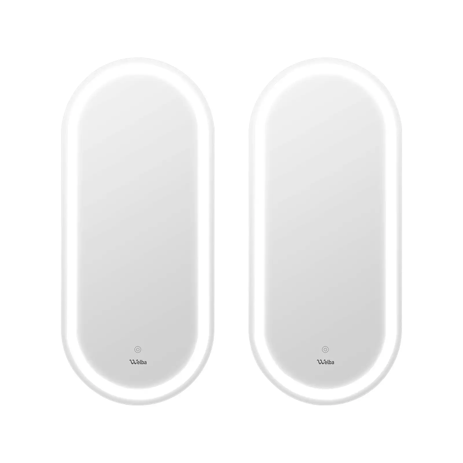 Welba 2PCS 1000x450mm LED Oval Bathroom Mirror Anti-fog Wall Makeup Mirrors