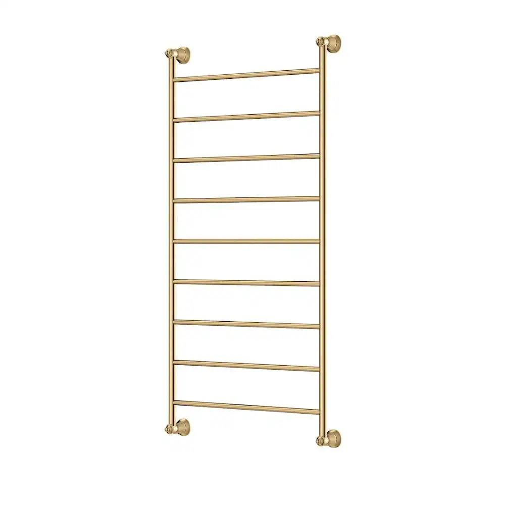 Fienza Lillian Heated Towel Ladder 600x1208mm 9 Bars Urban Brass 81060120UB