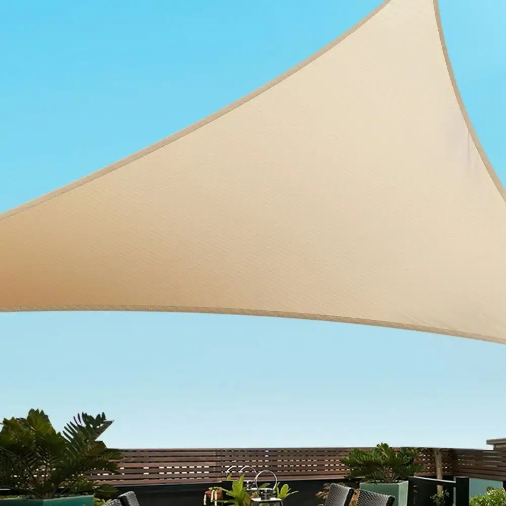 Instahut Shade Sail Cloth Shadecloth Triangle Sun Canopy 3.6x3.6x3.6M