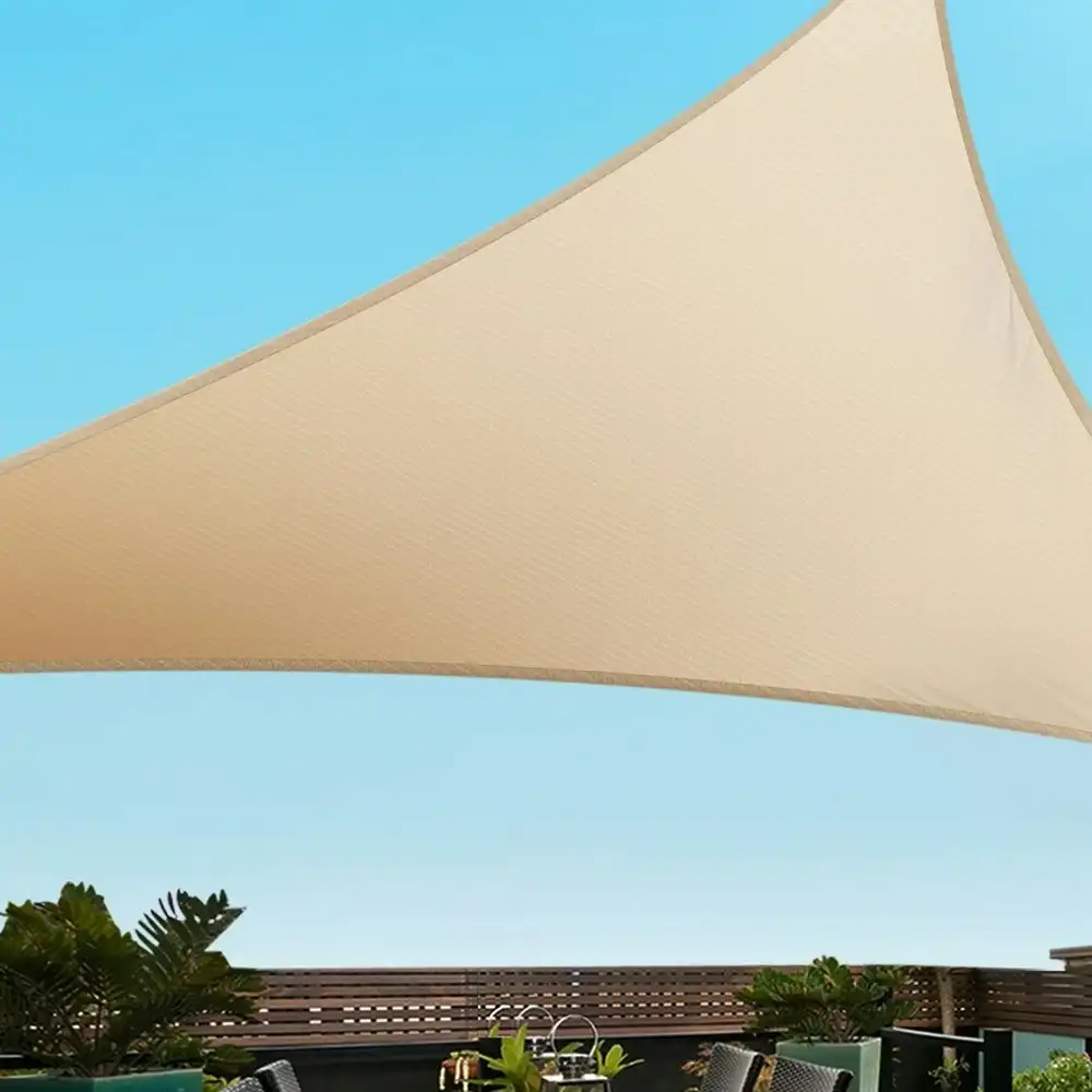 Instahut Shade Sail Cloth Shadecloth Triangle Sun Canopy 6.1x6.1x6.1M