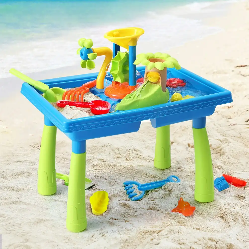 Keezi Kids Sand and Water Table Windmill Shovel Outdoor Sandpit Toys Beach Play
