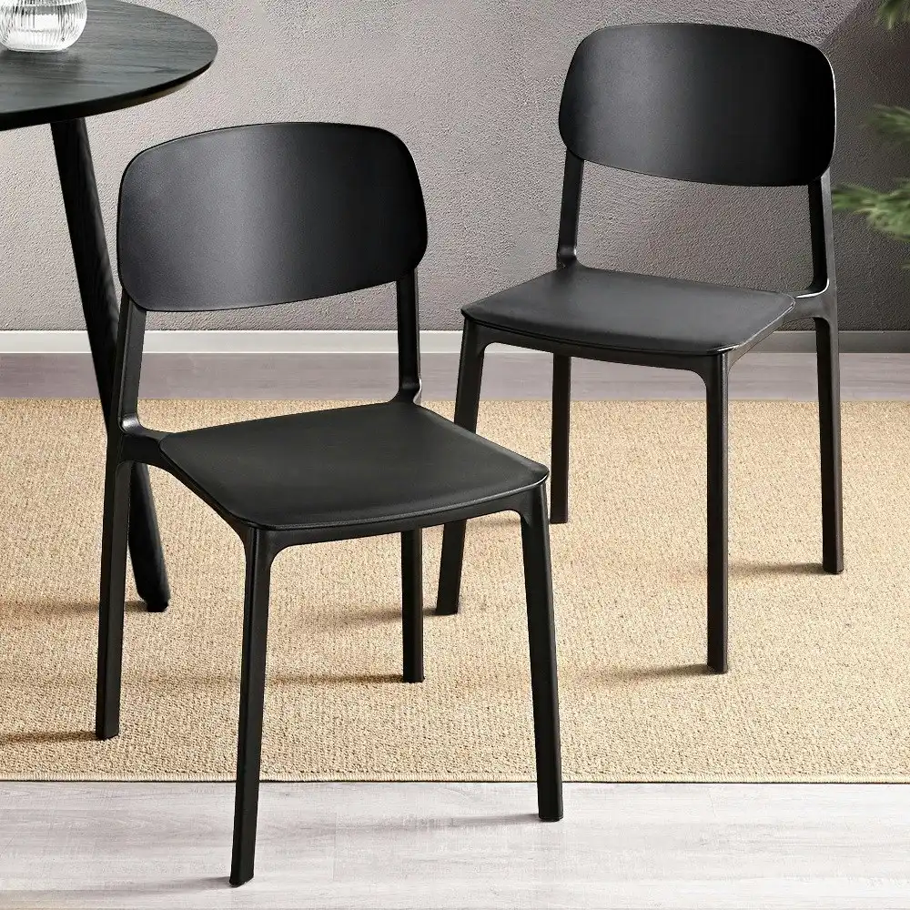 Furb Outdoor Dining Chair Cafe Chair Home Kitchen Furniture Plastic Chair Black