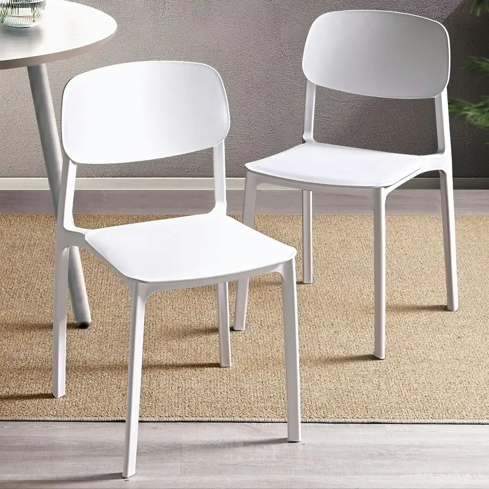 Furb Outdoor Dining Chair Cafe Chair Home Kitchen Furniture Plastic Chair White