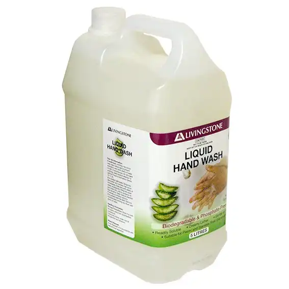 Livingstone Biodegradable Liquid Hand Wash Soap Aloe Vera Scent 5L Bottle