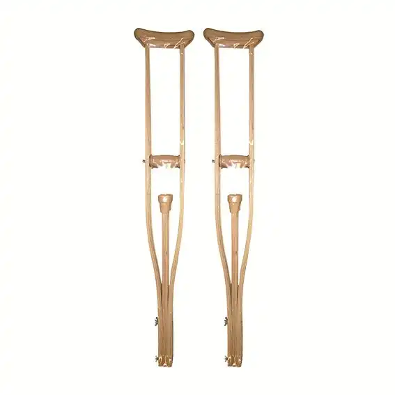 Livingstone Underarm Crutches Wood Adjustable Large 122-152cm 2 Pack
