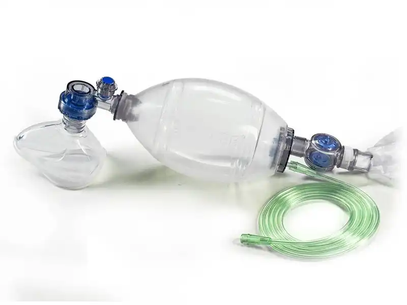 Livingstone Reusable Manual Resuscitator, Adult, with Pop-off Mask and Reservoir Bag, Each x3