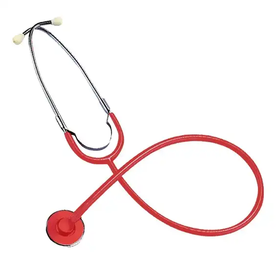 Livingstone Nurse Stethoscope Single Head Red Tube with Red Flat Chest Piece