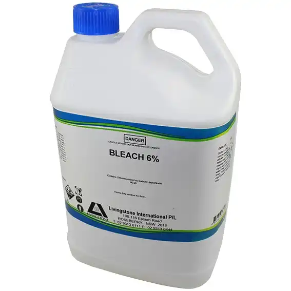 Livingstone Hypochlorite Bleach 6% 5L Bottle