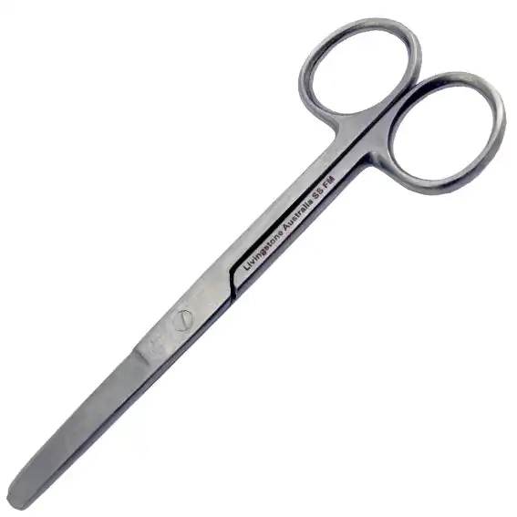 Livingstone Nurses Surgical Scissors 13cm 26 Gauge 30 Grams Blunt/Blunt Straight Stainless Steel 12 Box