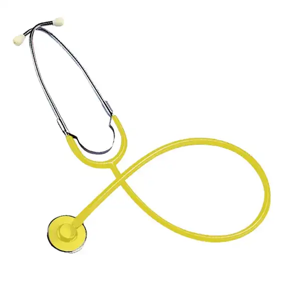 Livingstone Nurse Stethoscope Single Head Yellow Tube with Yellow Flat Chest Piece