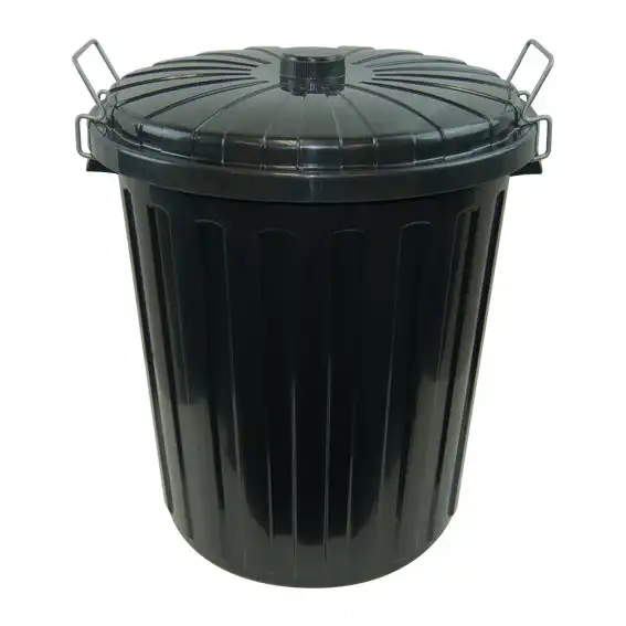 Livingstone Plastic Garbage Bin with Lid 55L Black