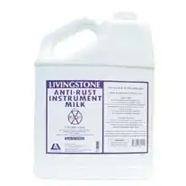 Livingstone Anti-Rust and Anti-Stain Instrument Milk 3.79L (1 Gallon) MSDS on Label