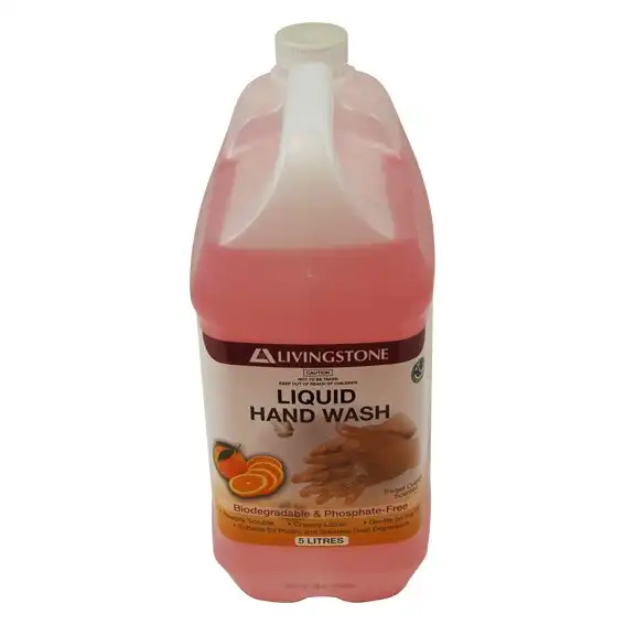 Livingstone Liquid Hand Wash Soap Sweet Orange Scent 5L Bottle