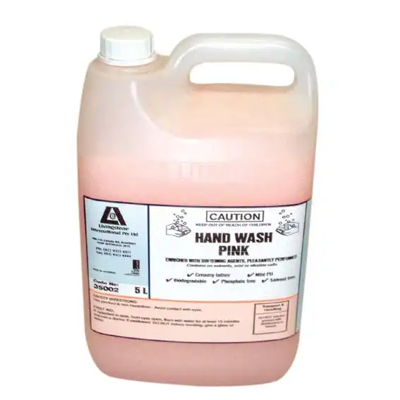 Livingstone Antibacterial Liquid Hand Wash Soap 5L Bottle Rose Scent Pink