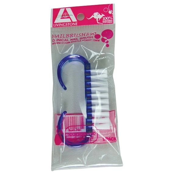 Livingstone Clinical Nail Brush with Finger Grip 50 x 18mm