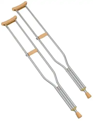 Livingstone Underarm Crutches Aluminium Adjustable Youth 94-114cm 2 Pack