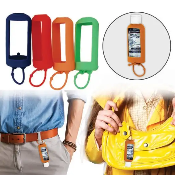 Livingstone Jelly Wrap Silicone Hanging Strap Orange for Livingstone All-Purpose Sanitiser Gel 70ml