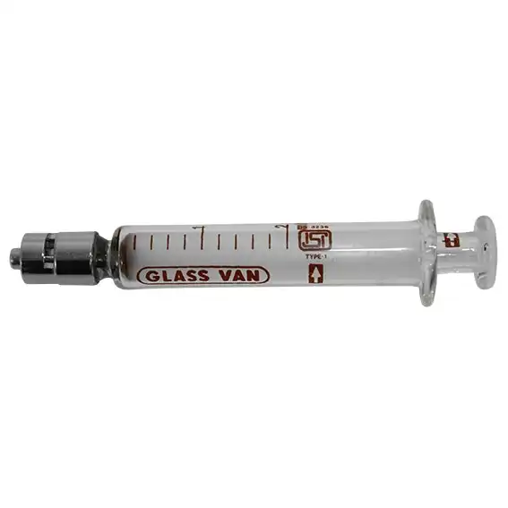 Livingstone Glass Syringe 2ml Luer Lock Metal Tip Concentric Nozzle