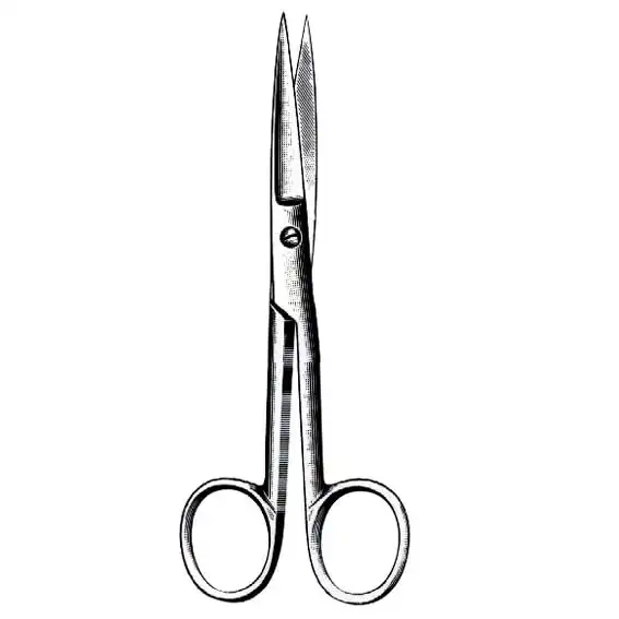 Livingstone Nurses Surgical Dissecting Scissors 15cm Sharp/Sharp Straight Stainless Steel