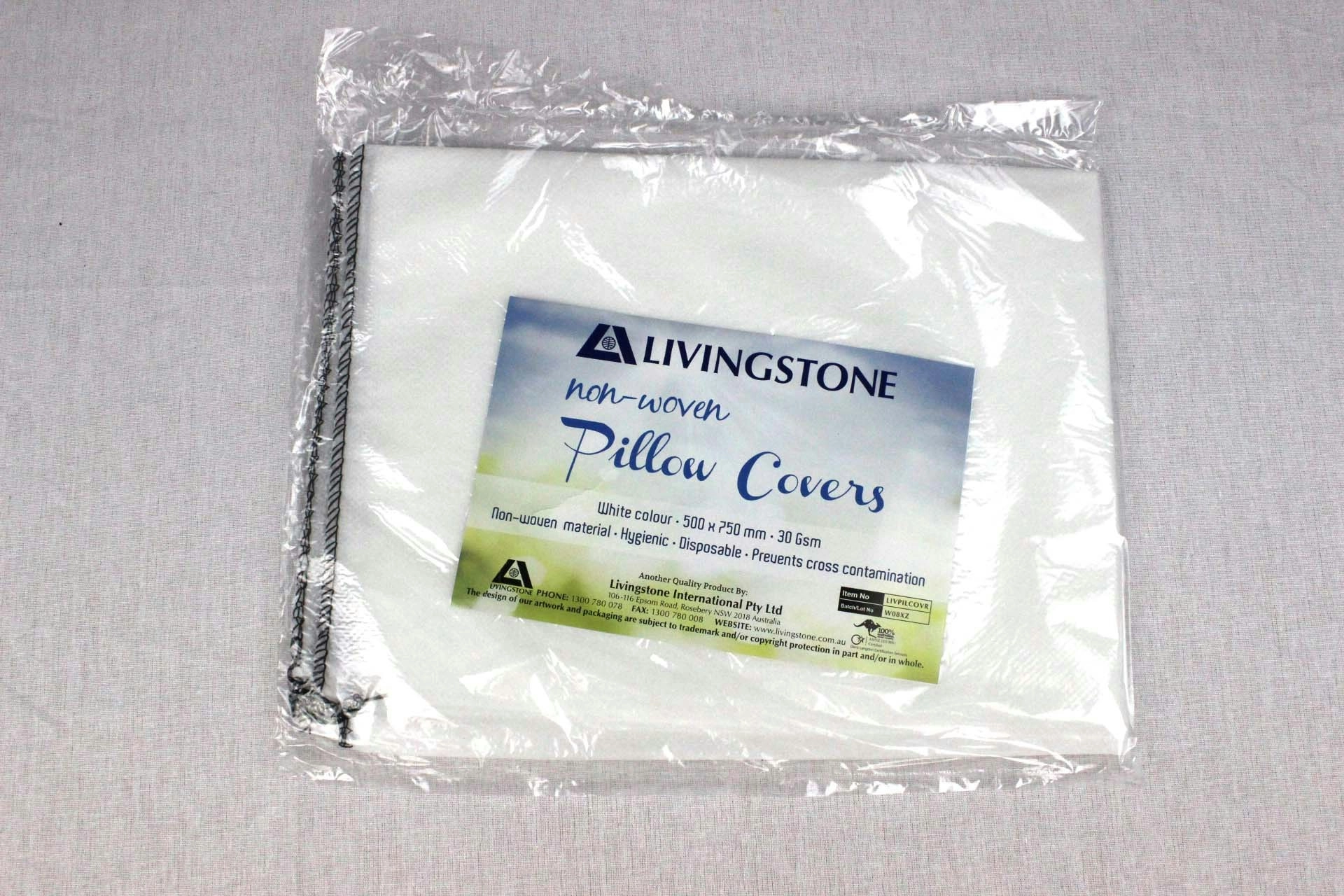 Livingstone Pillow Cover Case 75x50cm Spunbond Polypropylene White 50 Box