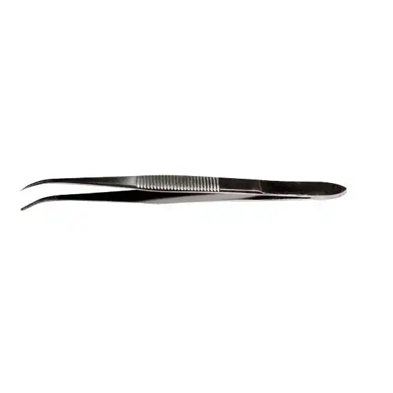 Livingstone Splinter Dissecting Forceps12.5cm 16 Grams Fine Points Narrow Body Curved Stainless Steel