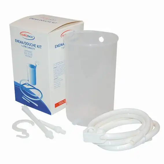 Surgipack Enema Douche Can 1L with Tubing and Fittings