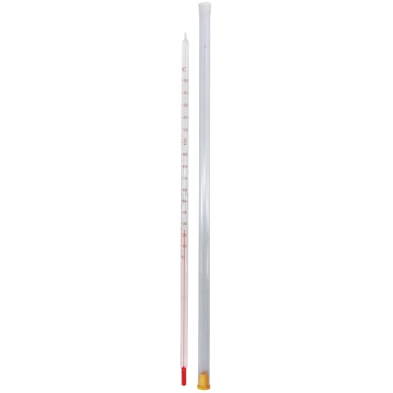 Livingstone Laboratory Thermometer Red Spirit 0 to 150°C 1.0° Division 76mm Immersion 300(L)mm