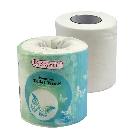 Sofeel 2-Ply Premium Toilet Tissues Steam Treated 11x10cm 260 Sheets 48 Carton