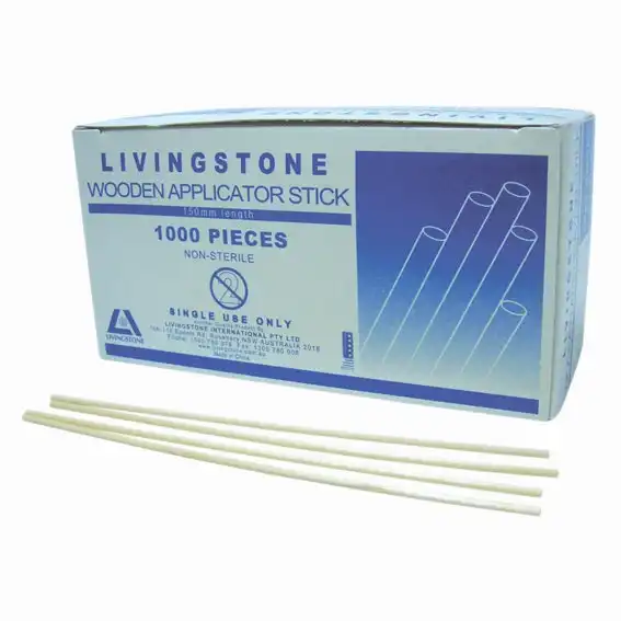 Livingstone Wooden Applicator Sticks 15cm Length Biodegradable 1000 Box