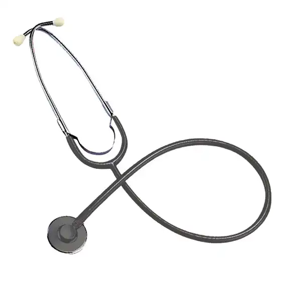 Livingstone Nurse Stethoscope Single Head Grey Tube with Silver Flat Chest Piece