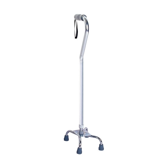 Livingstone Adjustable Aluminium Swan Quad Cane, Tube with Small Steel Base 70 - 94(H)cm