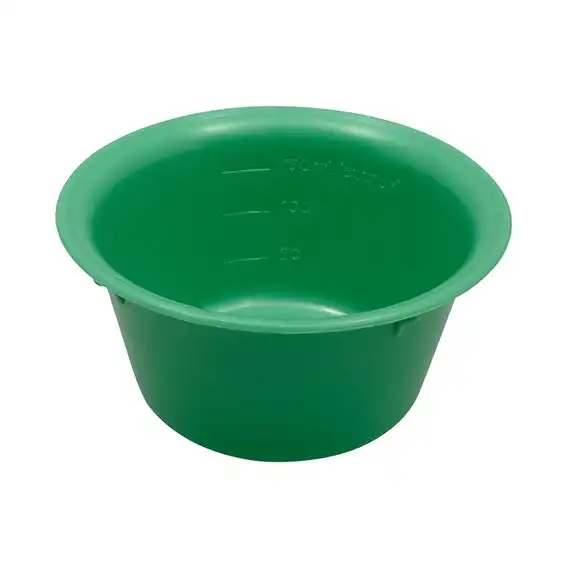 Livingstone Bowl Basin, 150ml, 100mm Diameter x 48mm Height, Autoclavable Recyclable Plastic, Green, Each