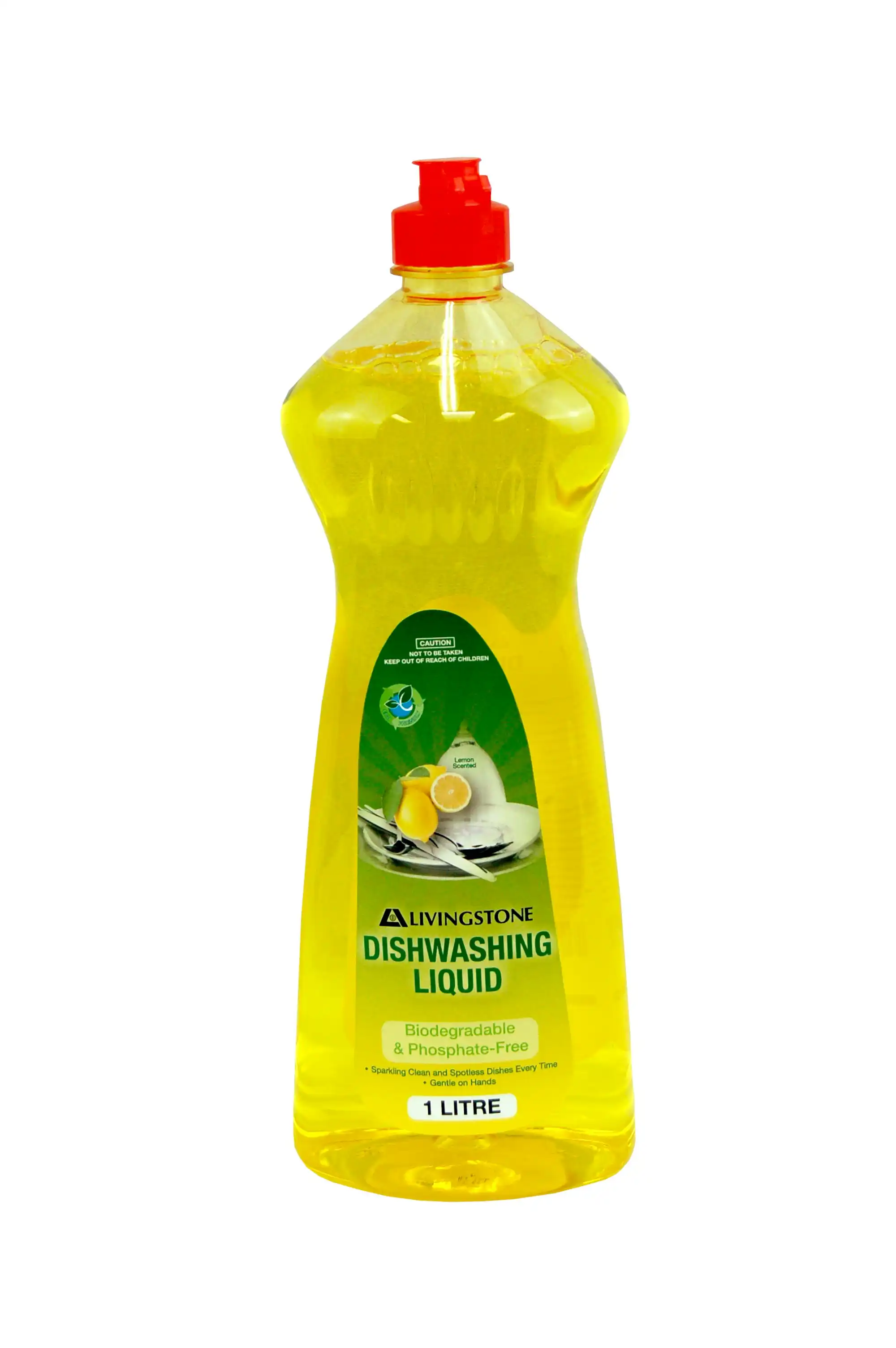 Livingstone Dishwashing Liquid Detergent 1L Bottle Lemon Fragrance