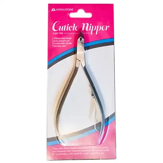 Livingstone Cuticle Clipper 100mm Long 5mm Straight Jaw Smooth Handle Plier Type One Arm 36g