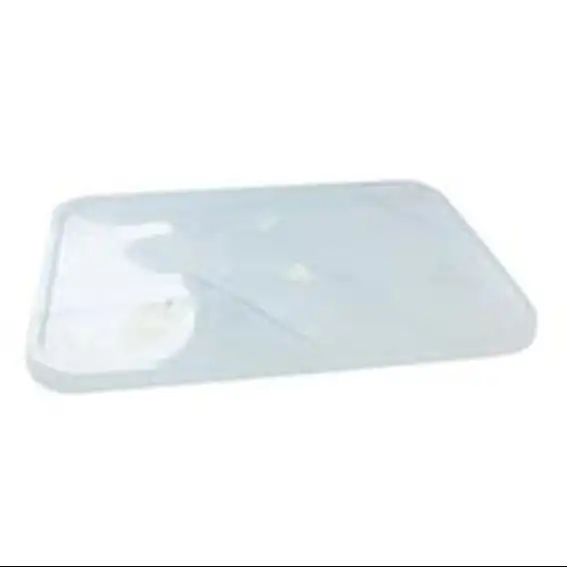 Universal Take-Away Rectangular Container Lid Clear Plastic 50 Pack x10