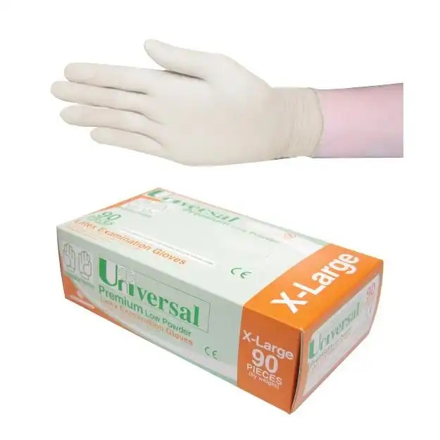 Universal Latex Low Powder Extra Large Gloves AS/NZ Standard 90 Box x10