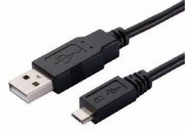 ASTROTEK USB to Micro USB Cable 2m - Type A Male to Micro Type B Male Black Colour RoHS