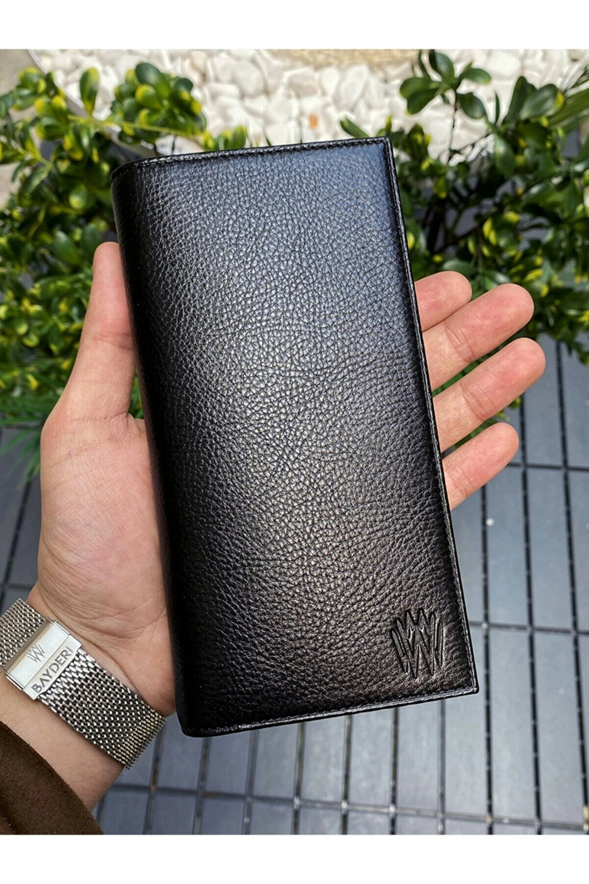 Leather Phone Wallet - Black