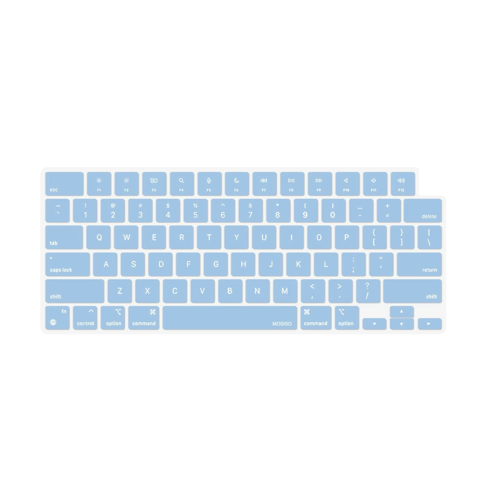 Keyboard Cover Skin For MacBook Air Pro 13 13.6 14 15.3 16 A2442 A2779 A2485 A2780 A2681 A2941 M1 M2 2021 to 2023 Sky Blue