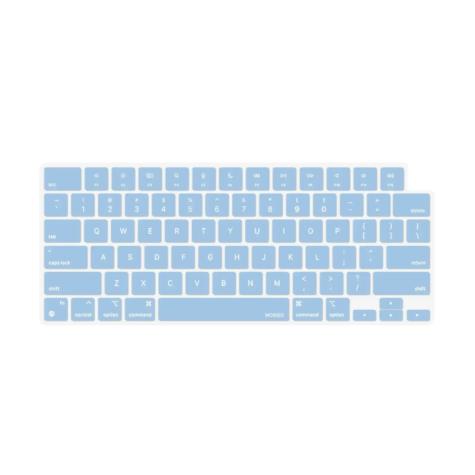 Keyboard Cover Skin For MacBook Air Pro 13 13.6 14 15.3 16 A2442 A2779 A2485 A2780 A2681 A2941 M1 M2 2021 to 2023 Sky Blue