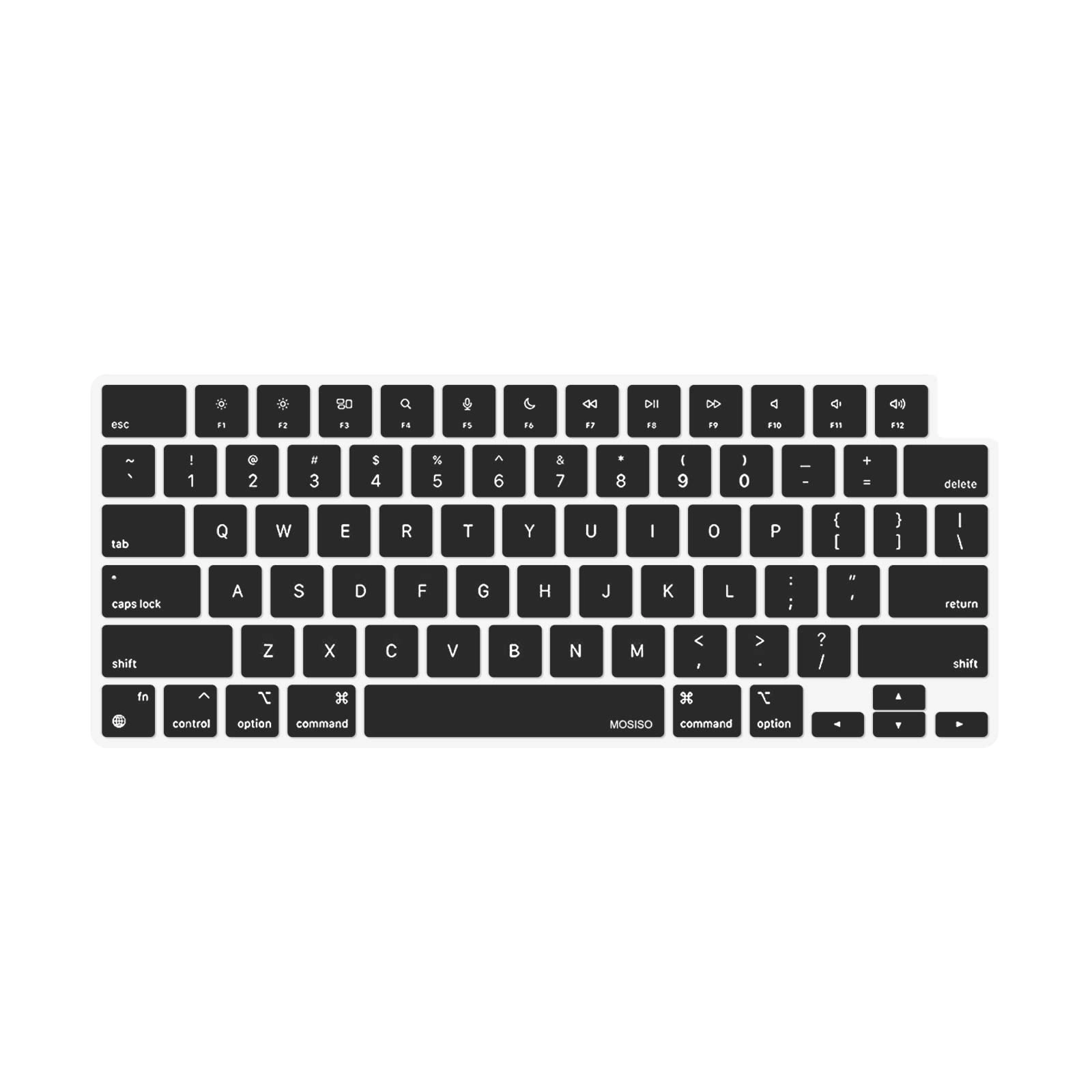 Keyboard Cover Skin For MacBook Pro 13 Pro 16 A2338 A2289 A2251 A2141 M1 M2 2020 to 2023 Black