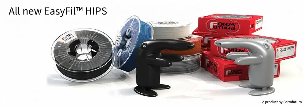 HIPS Filament EasyFil HIPS 2.85mm Red 750 gram 3D Printer Filament