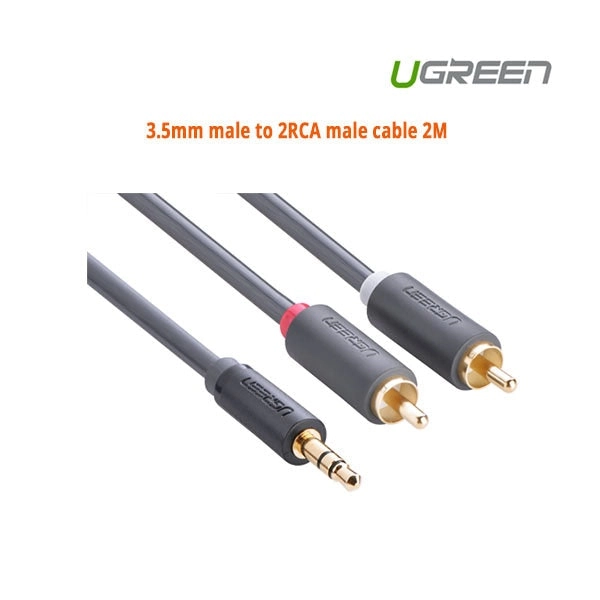 UGREEN 3.5mm male to 2RCA male cable 2M (10510)