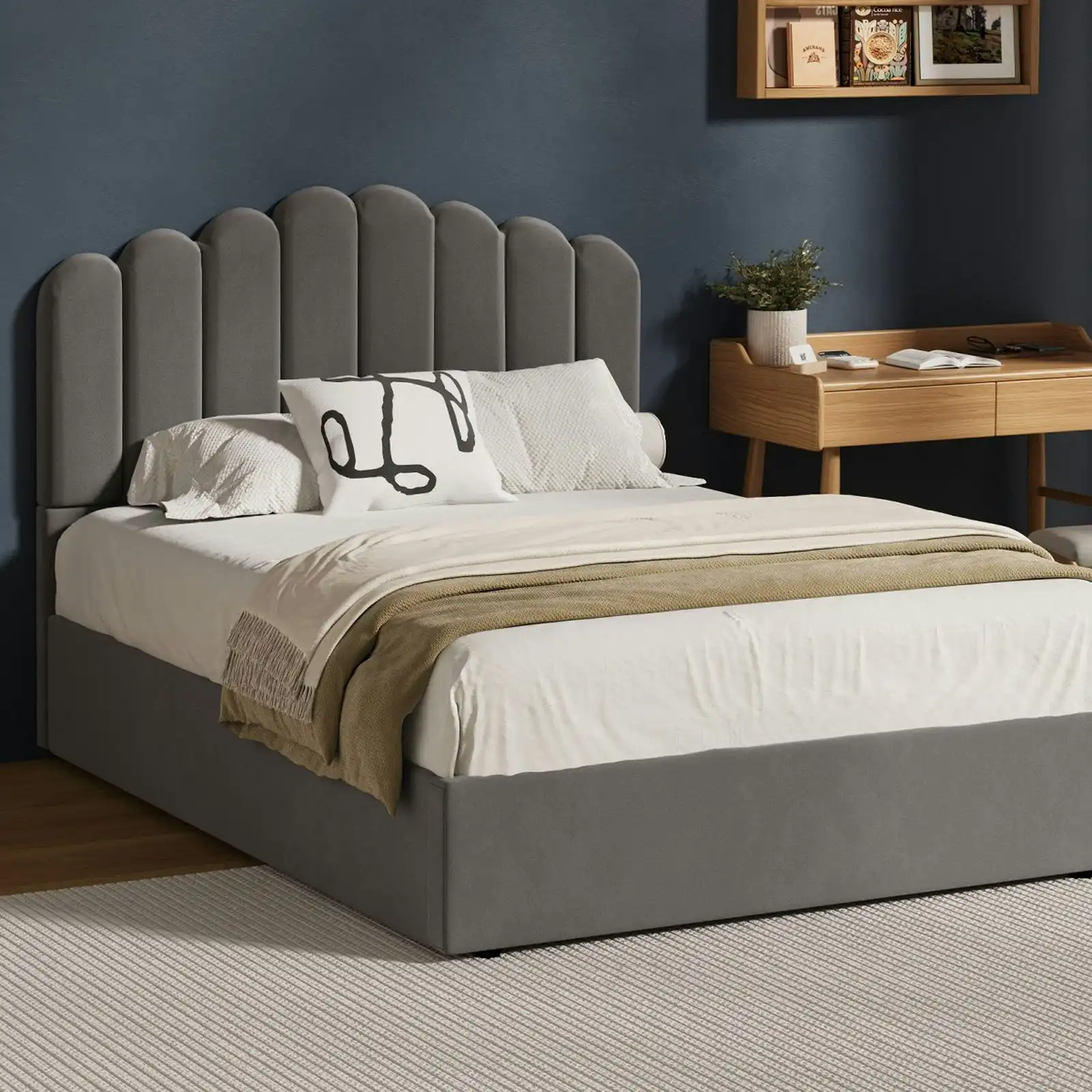 Oikiture Bed Frame Gas Lift-Queen