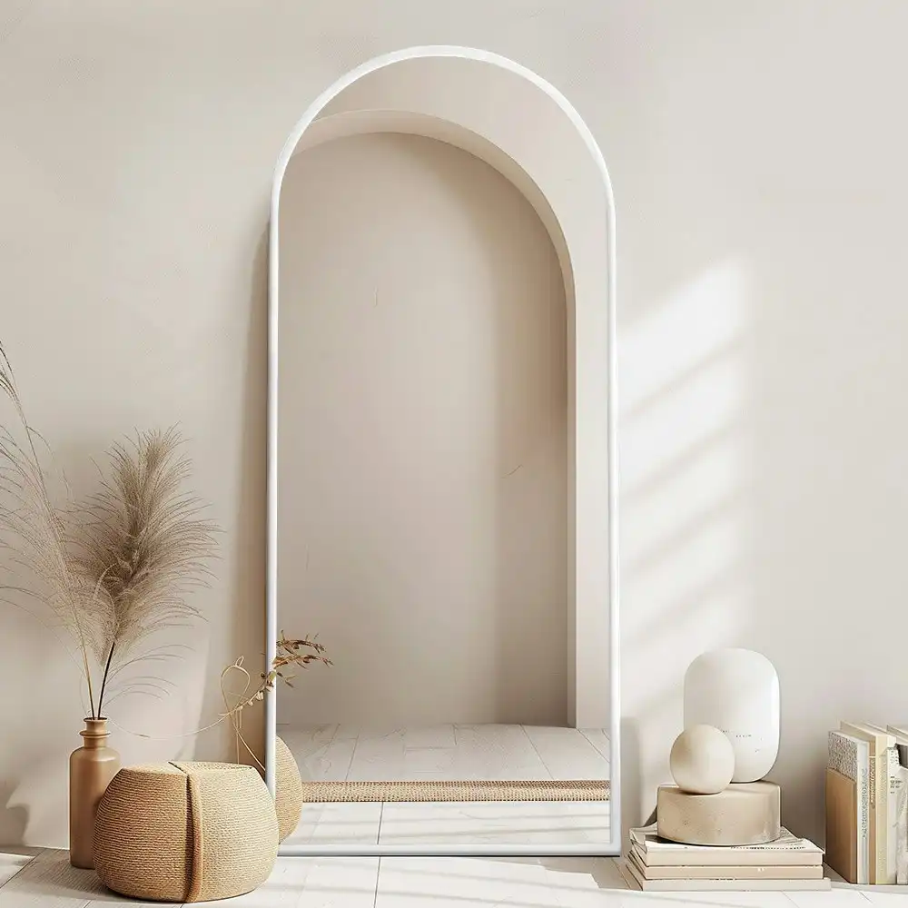 Propulse White Full Length Mirror Floor Standing or Wall Mount Makeup Home Decor