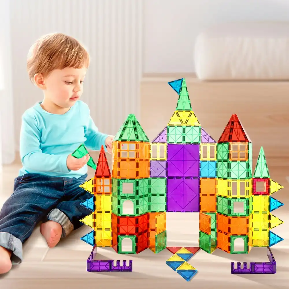 Playpals Kids Magnetic Tiles Blocks Building Educational Toys Child Gift 60PCS