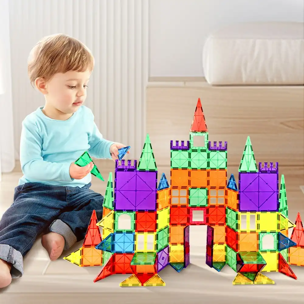 Playpals Kids Magnetic Tiles Blocks Building Educational Toys Child Gift 120PCS